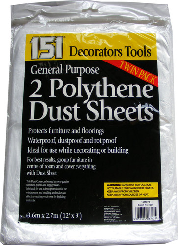 Large polythene dust sheet - large,