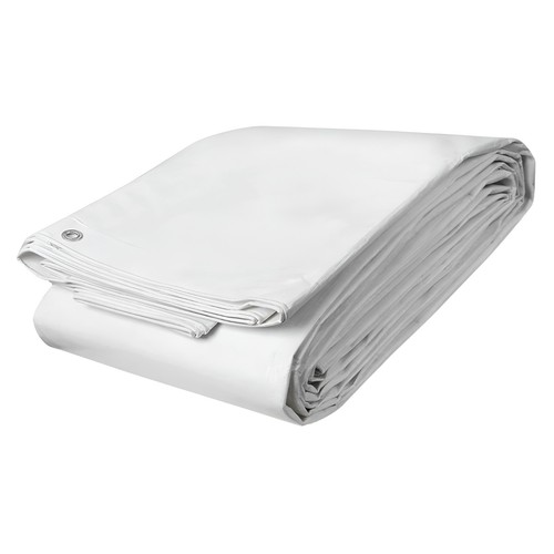 Heavy duty white tarpaulin - duty,
