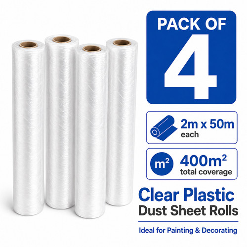 Plastic dust sheet rolls x - plastic,