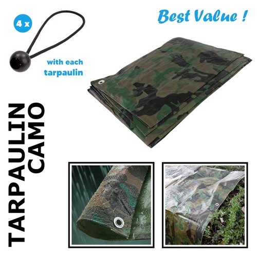 Heavy duty camo tarpaulin - heavy,