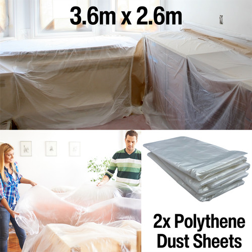 Polythene dust sheet - sheet, clear
