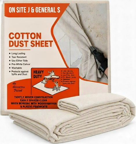 Cotton dust sheets 12ft 9ft - 12ft, x