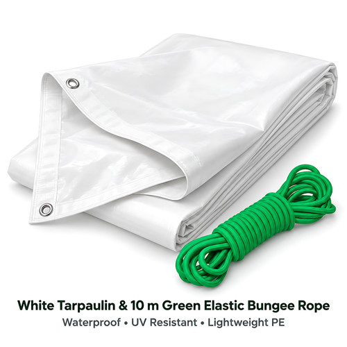 Heavy duty white tarpaulin - duty,