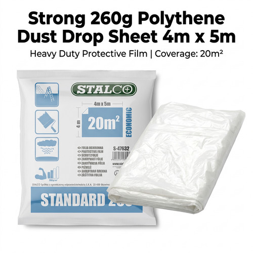 Polythene dust sheet 4x5m - polythene,