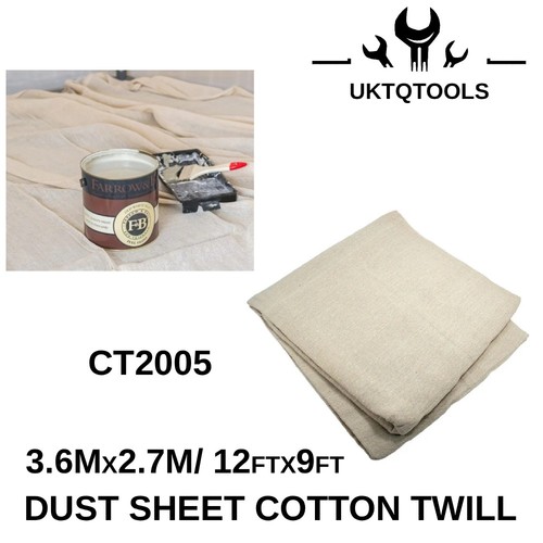 Cotton twill dust sheet - dust,