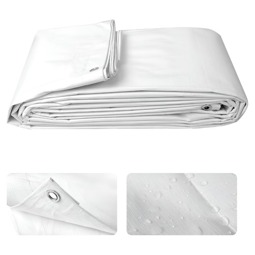 White heavy duty tarpaulin - duty,