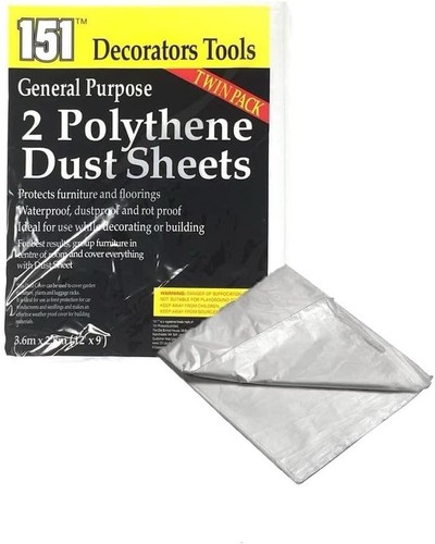 Large polythene dust sheet - large,